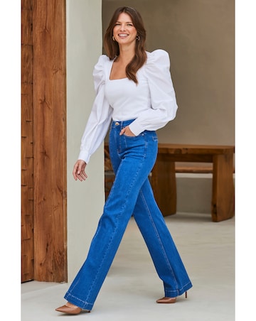 Sosandar Chiffon Sleeve Blouson Top