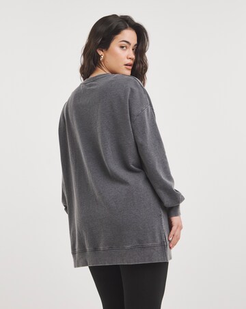 Simply Be Acid Wash Side Split Sweatshirt Tunic