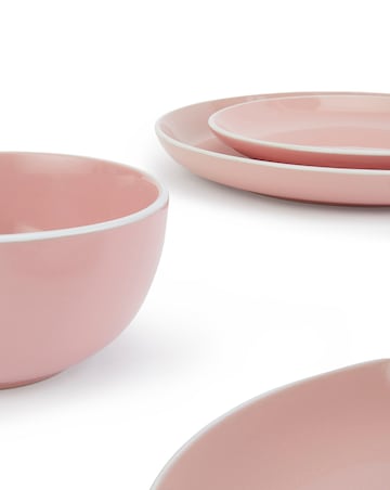 Waterside Pink Coupe 12 Piece Dinner Set