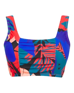 Tropical Mix And Match Square Neck Bikini Top