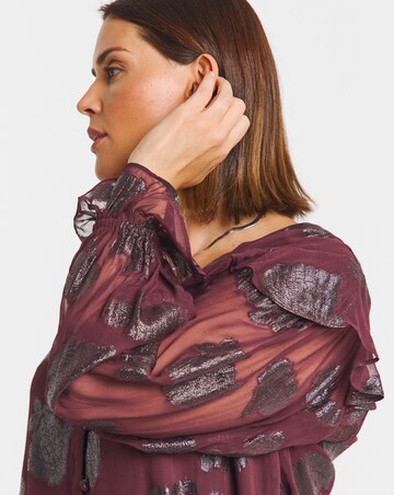 Simply Be Plum Jacquard Smock Dress