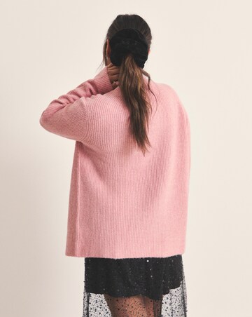 Cosy Yarn Blush Pink Tie Front Bow Cardigan