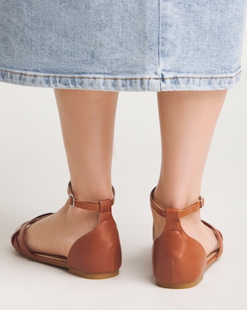 Lydia Cut Out Peep Toe Ballerina - Extra Wide Fit (EEE)
