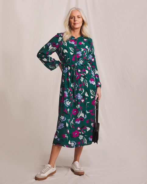 Julipa Crinkle Gathered Waist Dress