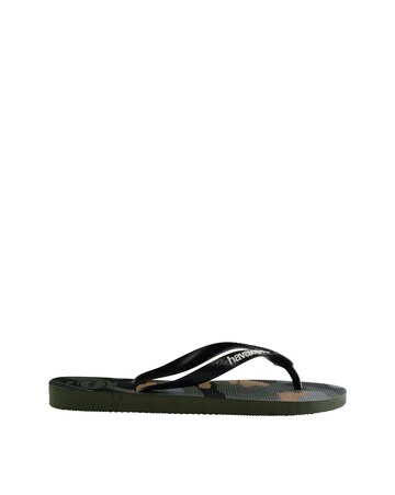 Havaianas Camo Logo Flip Flops - Green Multi