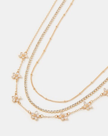 Accessorize 3-Pack Flower Chain Necklaces