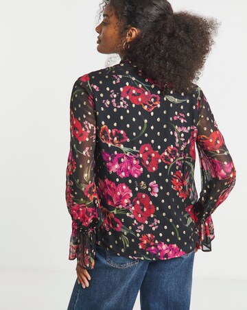 Joanna Hope Lurex Floral Printed Blouse