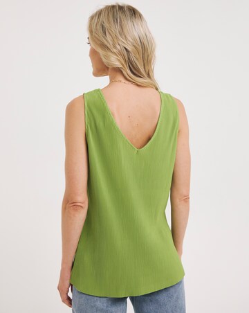 Green Plisse Vest