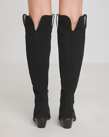 Kairo Suede Over Knee Multi Wear Western Boots - Wide Fit (E) & Super Curvy Calf