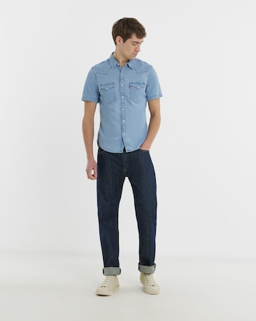 Levi's Short Sleeve Classic Denim Western Shirt - Stonewash