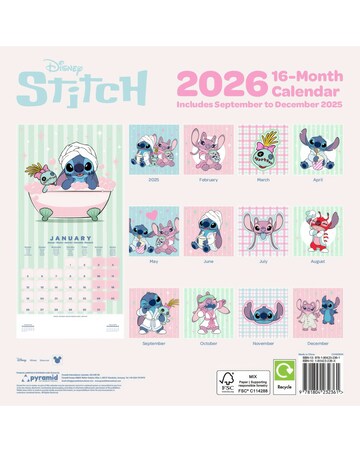 Lilo & Stitch 2026 Square Calendar