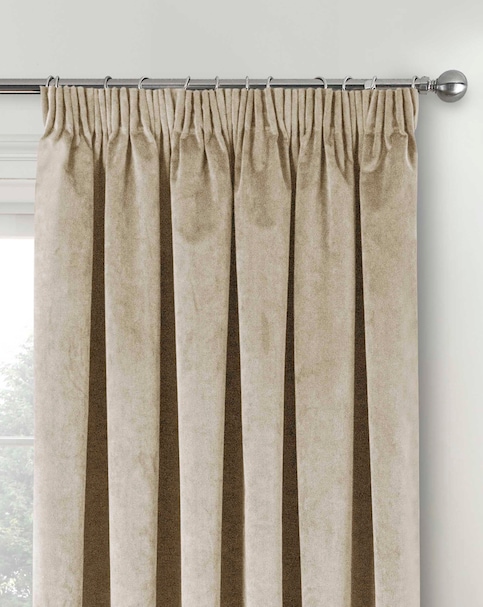 Oxford 100% Blackout Thermal Pencil Pleat Velvet Curtain