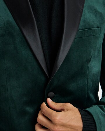 VELVET SATIN LAPEL BLAZER