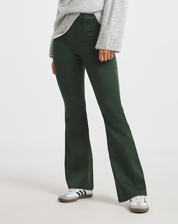 Khaki Flare Leg Jegging