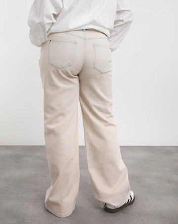 Simply Be Bleach Wash 00s Wide Leg Jean