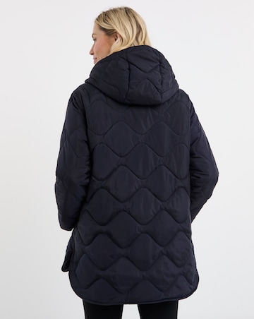 Navy Short Quilted Jacket