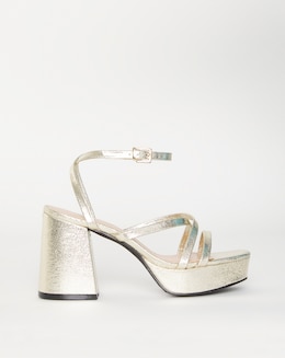 Vicky Strappy Platform Heeled Sandals - Extra Wide (EEE)