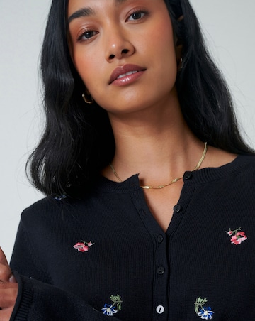 Nobody's Child Embroidered Ditsy Cardigan