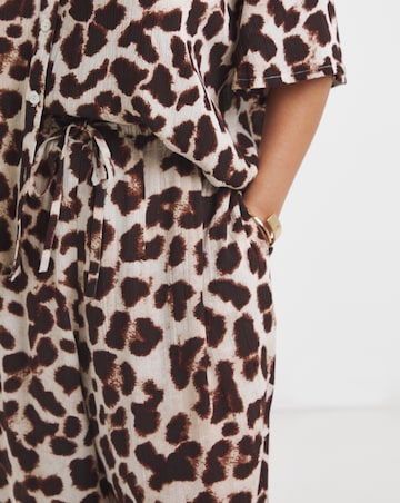 Simply Be Leopard Crinkle Balloon Trouser