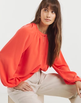 Pink V Neck Top With Hardware