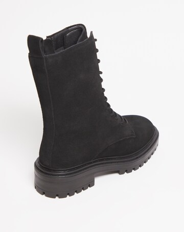 Suede Lace Up Boot - Wide Fit (E)