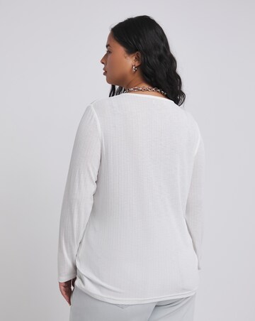Ivory Semi Sheer Mesh Top