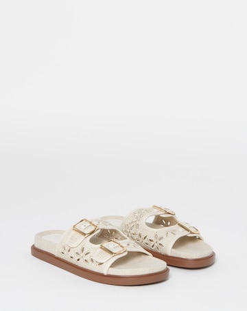 Augusta Cut Out Detail Footbed Sandals - Extra Wide Fit (EEE)