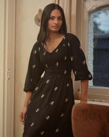 FatFace Adele Embroidery Midi Dress