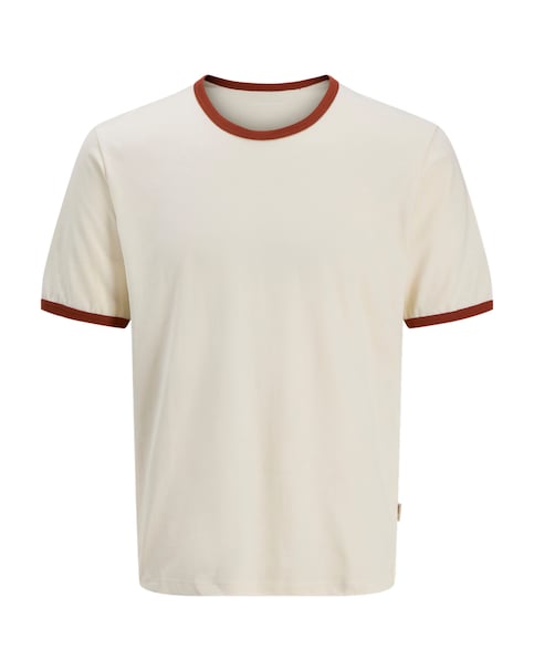 Jack & Jones Ringer T-Shirt - Red/Cream