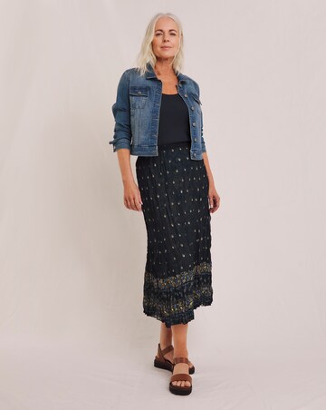 Julipa Printed Crinkle Reversible Skirt