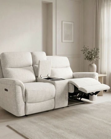 Granger Power Recline 2 Seater Sofa with Console
