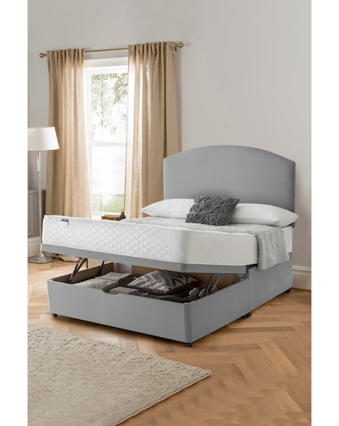 Silentnight Fabric Half Ottoman Divan Base Only