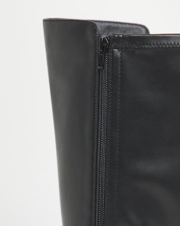 Deedee Stretch Panel Knee High Boots - Wide Fit (E) & Super Curvy Calf