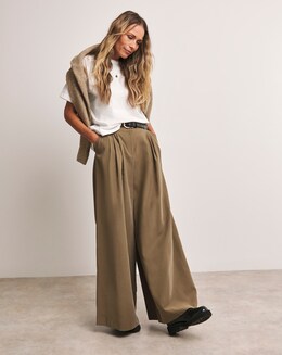 Anthology Premium Taupe Super Wide Leg Trouser