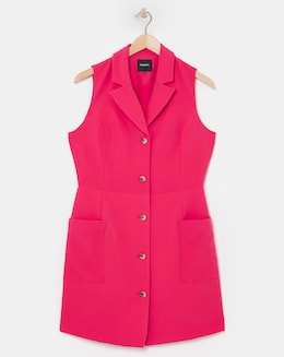 Simply Be Pink Sleeveless Waistcoat Dress
