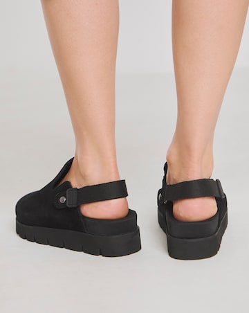 Austin Suede Chunky Closed Toe Mules - Extra Wide Fit (EEE)