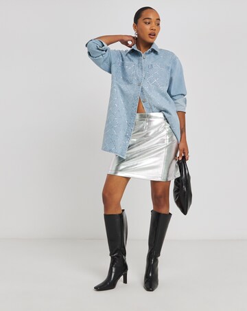 Simply Be X Twisted Wunder Diamante Shacket Co-ord