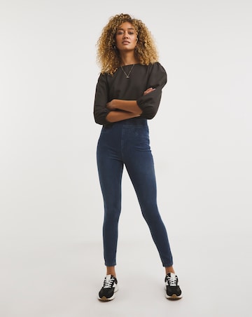 Mid Blue Stretch Jersey Denim Jeggings