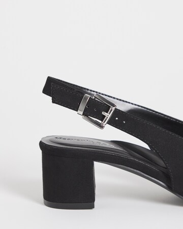 Gianna Low Block Heel Slingback With Bow - Extra Wide Fit (EEE)