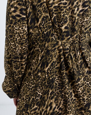 Leopard Midi Shirt Dress