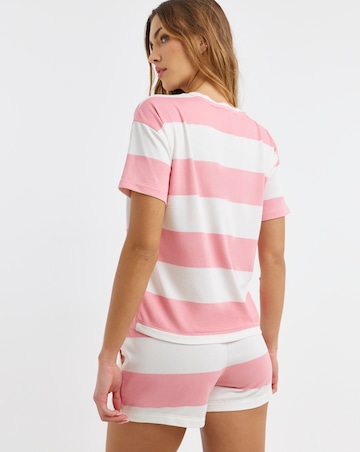 Pretty Secrets Stripe Lounge Short Set