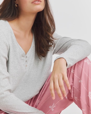 Ribbed Henley Pyjama Set