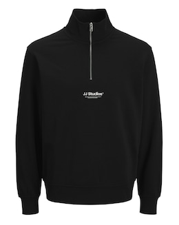 Jack &amp; Jones Soho 1/4 Zip Sweatshirt - Black