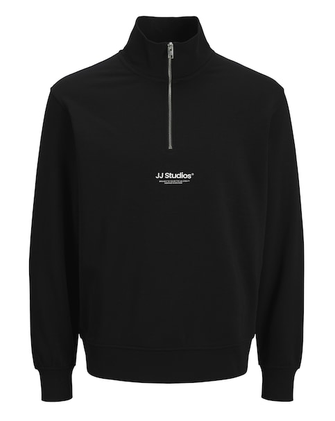 JACK & JONES Soho 1/4 Zip Sweatshirt - Black