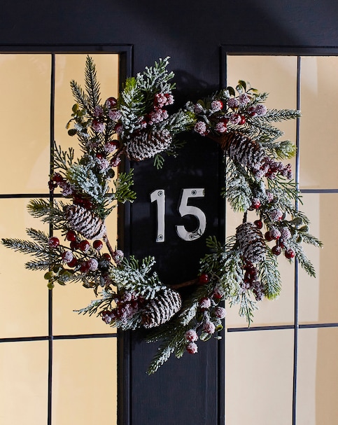 Frosted Red Berry Wreath