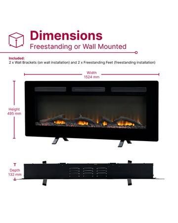Dimplex Sierra Linear 60 Fireplace Fire Suite