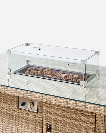 Valencia Lounge Dining Set With Firepit Table