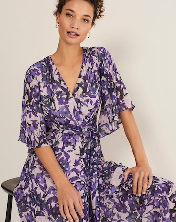 Phase Eight Juliette Floral Fil Coupe Wrap Dress