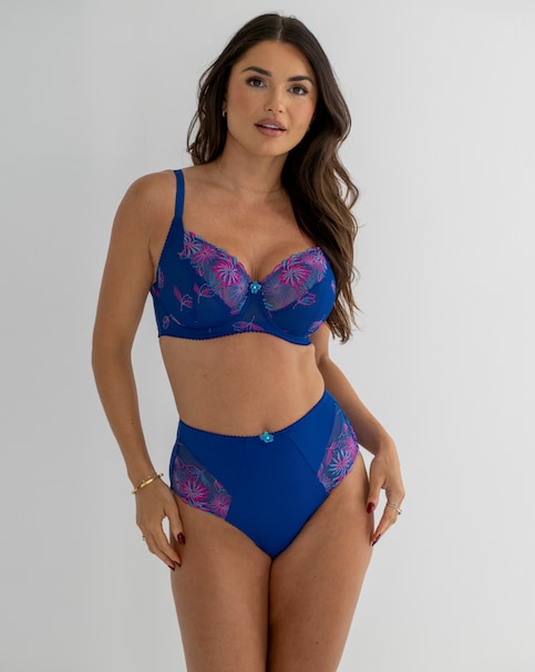 Pour Moi St Tropez High Waist Deep Knicker Cobalt/Pink