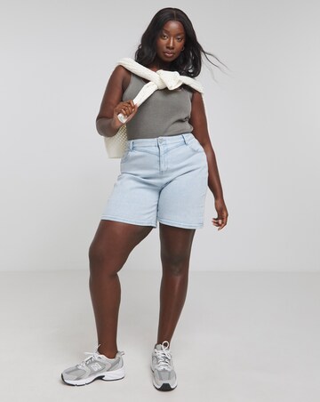 Simply Be Acid Wash Square Neck Ribbed Bodysuit